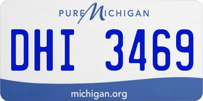 MI license plate DHI3469