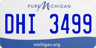 MI license plate DHI3499