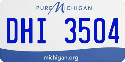 MI license plate DHI3504