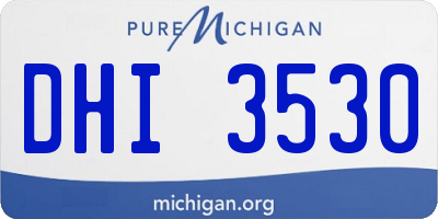 MI license plate DHI3530