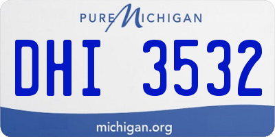 MI license plate DHI3532