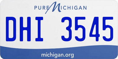 MI license plate DHI3545