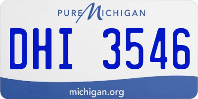 MI license plate DHI3546