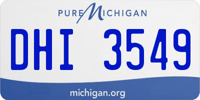 MI license plate DHI3549