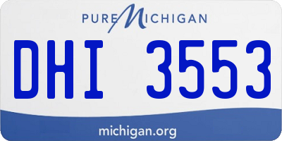 MI license plate DHI3553