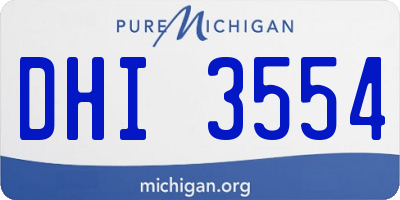 MI license plate DHI3554
