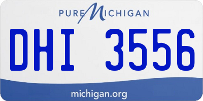 MI license plate DHI3556