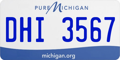 MI license plate DHI3567