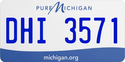 MI license plate DHI3571