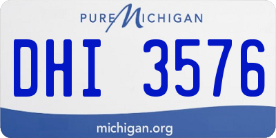 MI license plate DHI3576