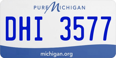 MI license plate DHI3577