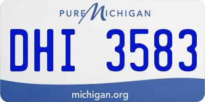 MI license plate DHI3583