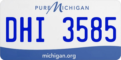 MI license plate DHI3585