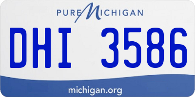 MI license plate DHI3586