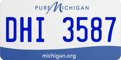 MI license plate DHI3587