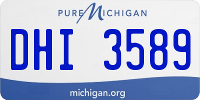 MI license plate DHI3589