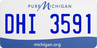 MI license plate DHI3591