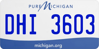 MI license plate DHI3603