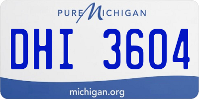 MI license plate DHI3604