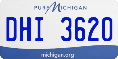 MI license plate DHI3620