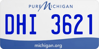 MI license plate DHI3621