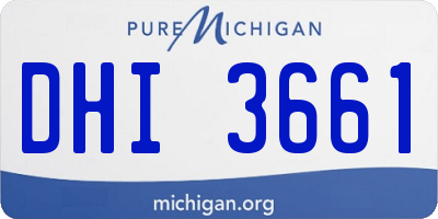 MI license plate DHI3661