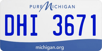 MI license plate DHI3671