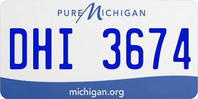 MI license plate DHI3674