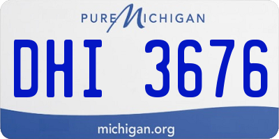 MI license plate DHI3676
