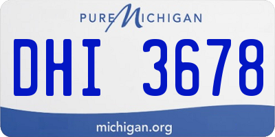 MI license plate DHI3678