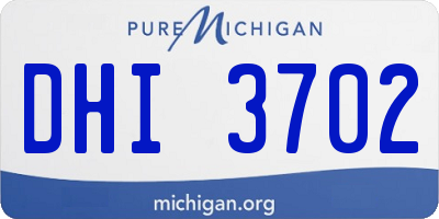 MI license plate DHI3702