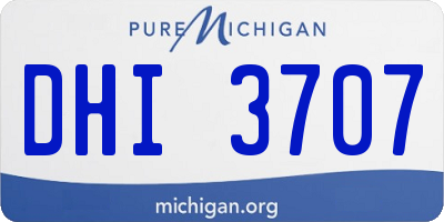 MI license plate DHI3707