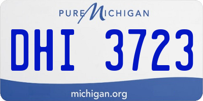 MI license plate DHI3723