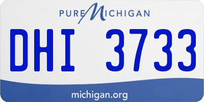 MI license plate DHI3733