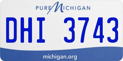 MI license plate DHI3743