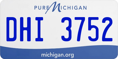 MI license plate DHI3752