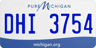 MI license plate DHI3754