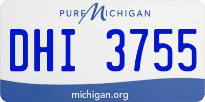 MI license plate DHI3755