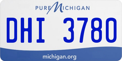 MI license plate DHI3780