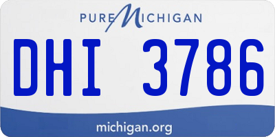 MI license plate DHI3786