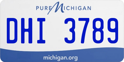 MI license plate DHI3789
