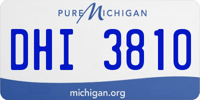 MI license plate DHI3810