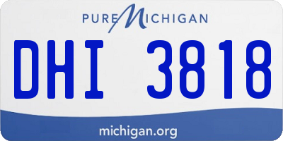MI license plate DHI3818
