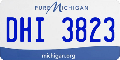 MI license plate DHI3823