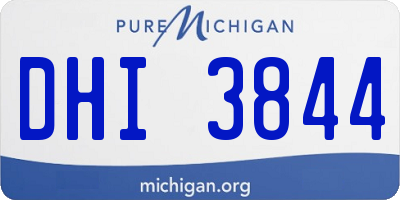MI license plate DHI3844