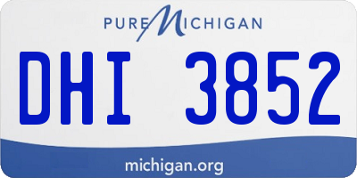 MI license plate DHI3852