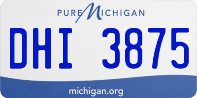 MI license plate DHI3875