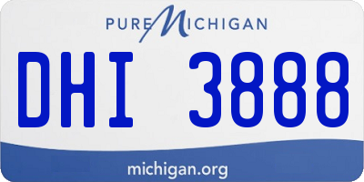 MI license plate DHI3888