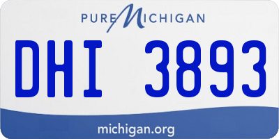 MI license plate DHI3893