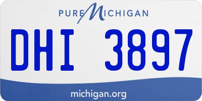 MI license plate DHI3897